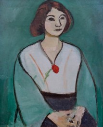 Dame in Grün mit einer roten Nelke, 1909 | Matisse