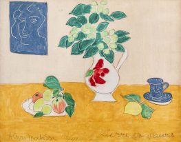 Obstteller und blühender Efeu in einem Topf mit Rose, 1941 | Matisse