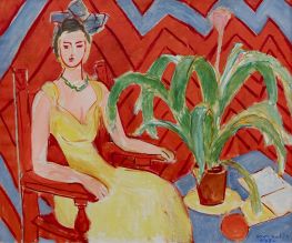 Michaella, Yellow Dress and Plant, 1943 by Matisse | Canvas Print