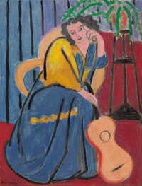 Girl in Yellow and Blue with Guitar, 1939 by Matisse | Canvas Print