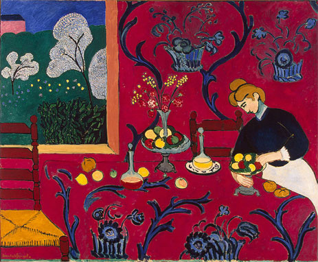 Das rote Zimmer (Harmonie in Rot), 1908 | Matisse | Giclée Leinwand Kunstdruck