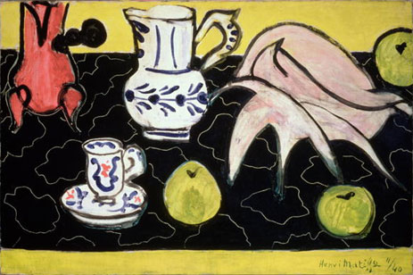 Stilleben. Waschbecken auf schwarzem Marmor, 1940 | Matisse | Giclée Leinwand Kunstdruck