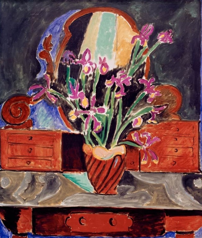 Vase mit Iris, 1912 | Matisse | Giclée Leinwand-Kunstdruck