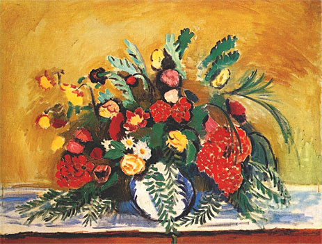 Bouquet of Flowers in a White Vase, 1909 | Matisse | Giclée Leinwand Kunstdruck