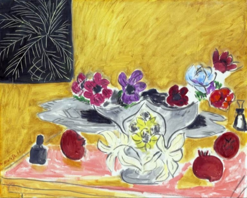 Anemones and Pomegranates, 1946 | Matisse | Giclée Canvas Print