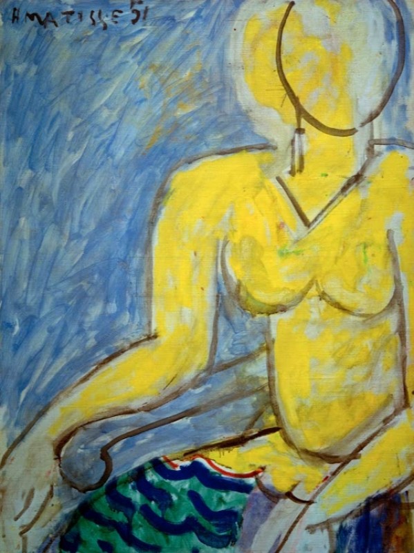 Katia in the Yellow Shirt, 1951 | Matisse | Giclée Canvas Print
