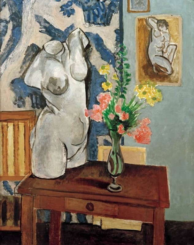 Plaster Torso and Bunch of Flowers, 1919 | Matisse | Giclée Canvas Print