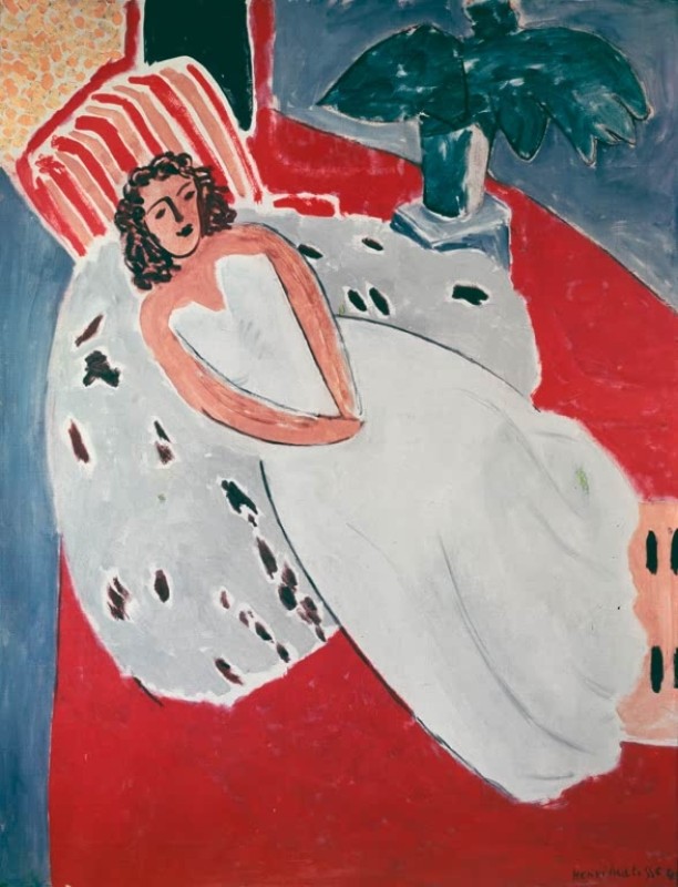 Young Girl in a Fur Coat, Red Background, 1946 | Matisse | Giclée Canvas Print