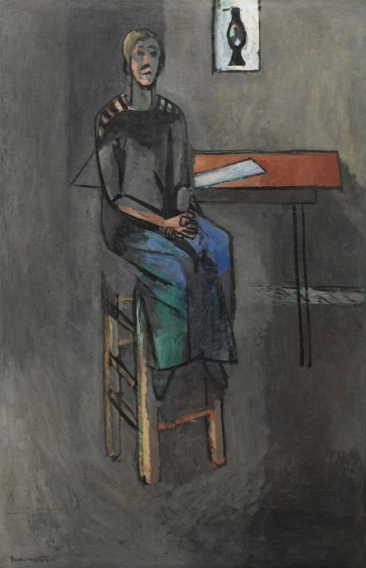Woman on a High Stool (Germaine Raynal), 1914 | Matisse | Giclée Canvas Print