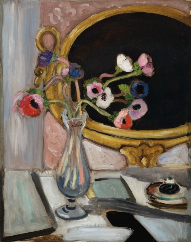 Anemones with Black Mirror, 1919 | Matisse | Giclée Canvas Print