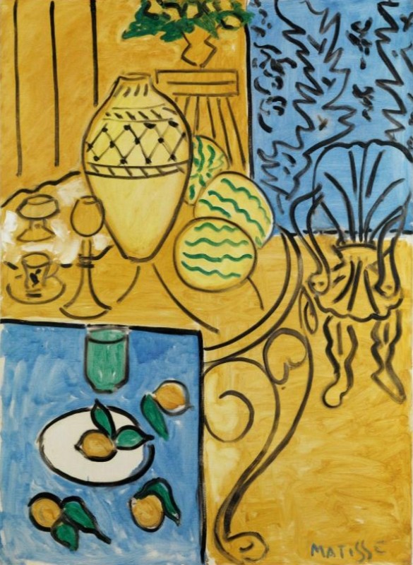Yellow and Blue Interior, 1946 | Matisse | Giclée Canvas Print