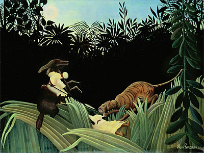 Henri Rousseau | Scouts Attacked by a Tiger, 1904 | Giclée Canvas Print
