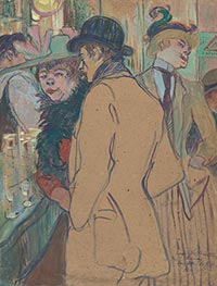 Alfred la Guigne, 1894 von Toulouse-Lautrec | Leinwand Kunstdruck