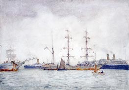 Tuke | Ships in Harbour | Giclée Canvas Print
