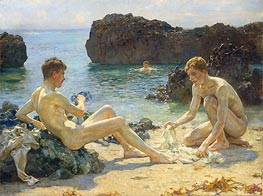 The Sun Bathers | Tuke | Painting Reproduction