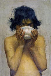 Tuke | Drinking, c.1881 | Giclée Canvas Print