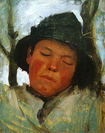 Boy in a Sou'wester, c.1882 by Tuke | Canvas Print