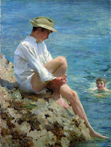 Jungen beim Baden, 1908 | Tuke