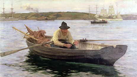 The Fisherman, 1889 | Tuke | Giclée Canvas Print