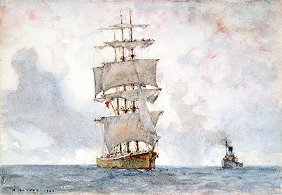 Barque and Tug, 1922 | Tuke