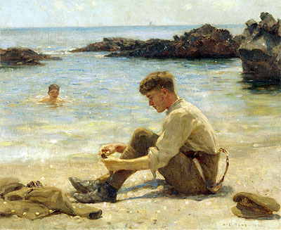 T. E. Lawrence als Kadett am Newporth Beach, bei Falmouth, 1906 | Tuke