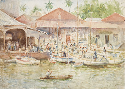 The Market, Belize, British Honduras, 1924 | Tuke | Giclée Papier-Kunstdruck