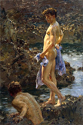 A Bathing Group, 1914 | Tuke | Giclée Canvas Print