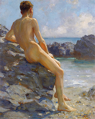 Tuke | The Bather, 1924 | Giclée Canvas Print