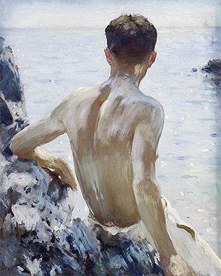 Beach Study, c.1928 | Tuke | Giclée Leinwand Kunstdruck