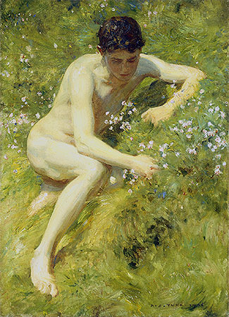 In the Meadow, 1906 | Tuke | Giclée Canvas Print