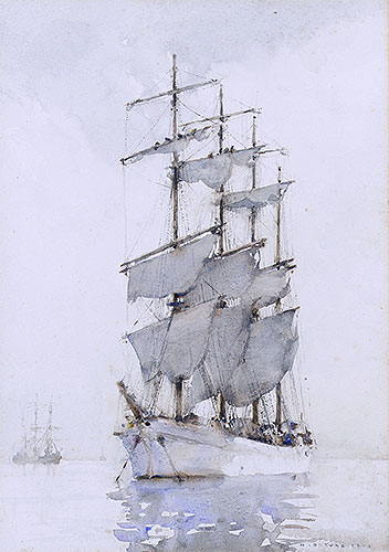 Tuke | Four-Masted Barque, 1914 | Giclée Paper Print