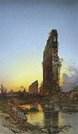 Hermann David Salomon Corrodi | Ruins at Sunset, undated | Giclée Canvas Print