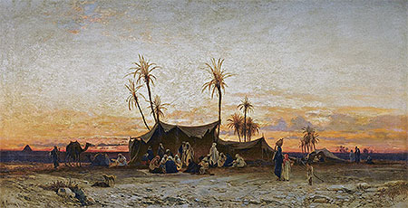 Hermann David Salomon Corrodi | An Arab Encampment at Sunset, n.d. | Giclée Canvas Print