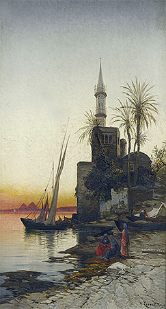 On the Banks of the Nile, n.d. | Hermann David Salomon Corrodi | Giclée Leinwand Kunstdruck