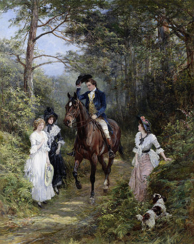 Heywood Hardy | The Meeting in the Forest, 1903 | Giclée Canvas Print