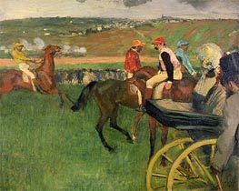 Amateur Jockeys on the Course | Edgar Degas | Painting Reproduction