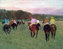 Racehorses at Longchamp | Degas | Painting Reproduction