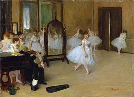 The Dancing Class, c.1870/71 von Edgar Degas | Leinwand Kunstdruck