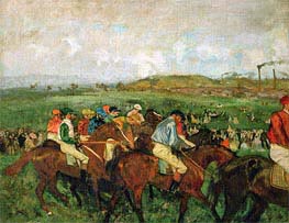 The Gentlemen's Race - Before the Start | Edgar Degas | Painting Reproduction
