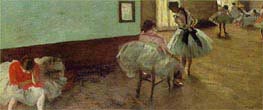 Die Tanzstunde, c.1879/80 von Edgar Degas | Leinwand Kunstdruck