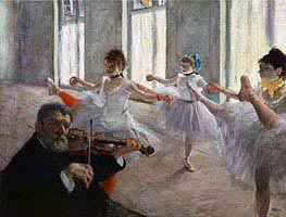 The Rehearsal, c.1878/79 by Edgar Degas | Canvas Print
