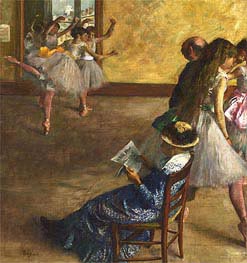 Das Ballett-Klasse, c.1880 von Edgar Degas | Leinwand Kunstdruck