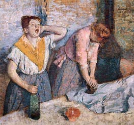 Die Wäscherinnen, c.1884/86 von Edgar Degas | Leinwand Kunstdruck