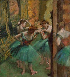 Dancers, Pink and Green, c.1890 von Edgar Degas | Leinwand Kunstdruck