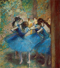 Dancers in Blue, 1890 by Edgar Degas | Art Print