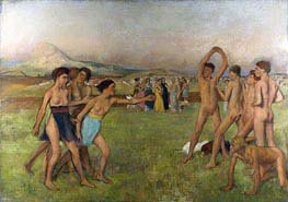 Young Spartans Exercising | Edgar Degas | Painting Reproduction