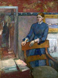 Helene Rouart in her Father's Study | Edgar Degas | Gemälde Reproduktion