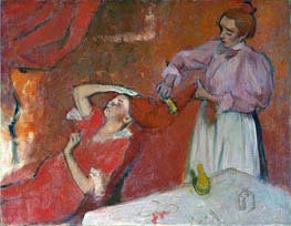 Combing the Hair ('La Coiffure'), c.1896 von Edgar Degas | Leinwand Kunstdruck