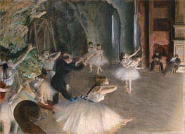 The Rehearsal Onstage, c.1874 von Edgar Degas | Papier-Kunstdruck