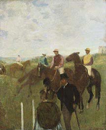 Jockeys at the Racecourse, n.d. von Edgar Degas | Leinwand Kunstdruck